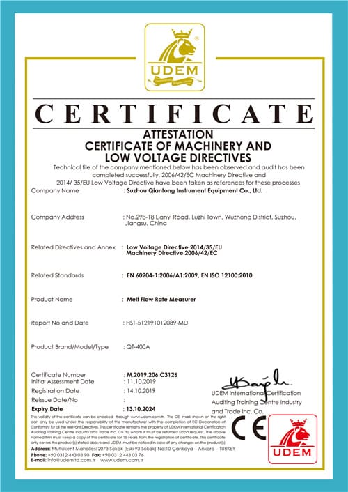 Certificado CE 400A